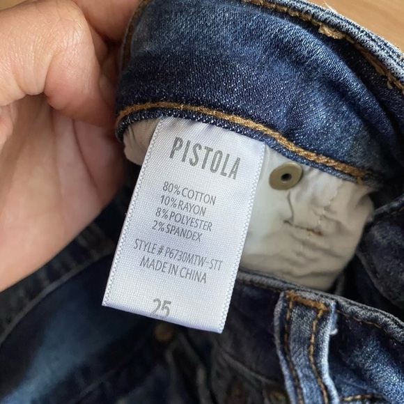 Pistola Audrey Side Stripe Distressed Ankle Skinny Jeans Women’s 25 - Picture 3 of 9